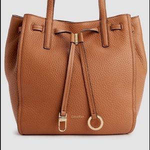 NWT Calvin Klein pebble leather tote bag.